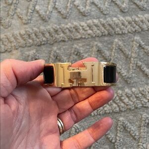 Gold and Black H Bracelet